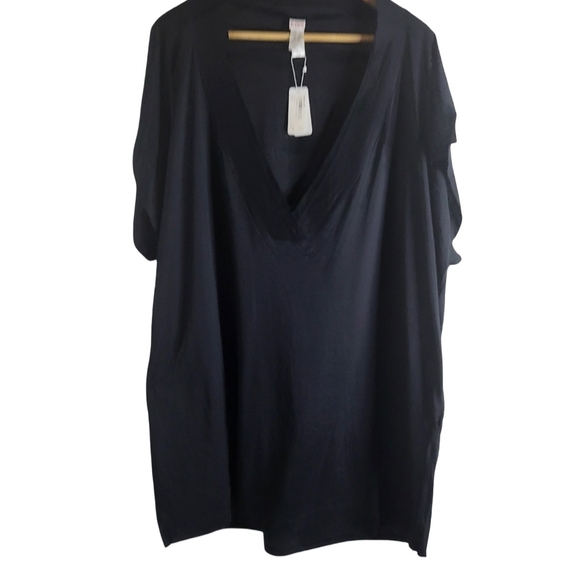 ERES Chic Black V-Neck Women's Tunic - Picture 1 of 8
